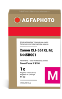 Agfa Photo APCCLI551XLM magenta ink cartridge