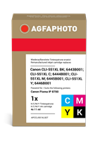 Agfa Photo CLI-551XLBK,C,M,Y multipack black / cyan / magenta / yellow