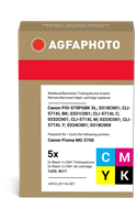 Agfa Photo PGI-570 PGBK XL+CLI-571XLBK,C,M,Y multipack black / cyan / magenta / yellow / Black (photo)