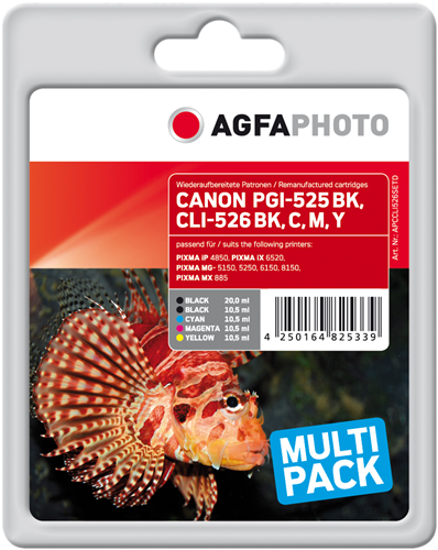 Agfa Photo CLI-526BK,C,M,Y multipack black / cyan / magenta / yellow