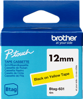 Brother Btag-631 tape black on yellow