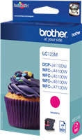 Brother LC123M magenta ink cartridge