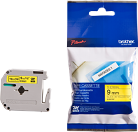 Brother M-K621BZ tape black on yellow