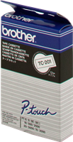 Brother TC-201 tape black on white