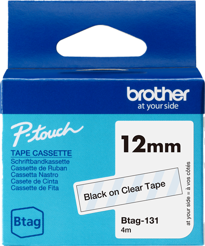 Brother Btag-131 tape black on transparent