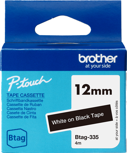 Brother Btag-335 tape white on black
