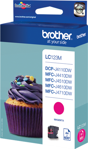 Brother LC123M magenta ink cartridge