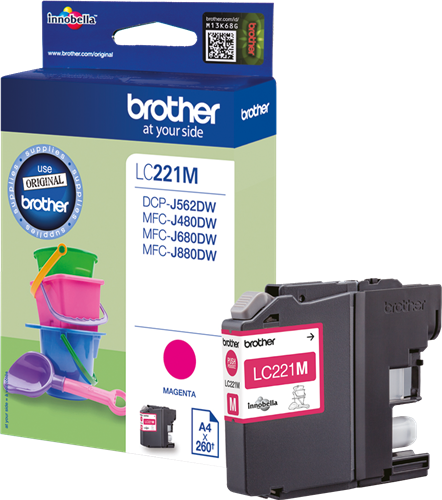 Brother LC221M magenta ink cartridge