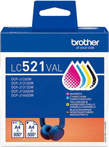 Brother LC521VAL multipack black / cyan / magenta / yellow