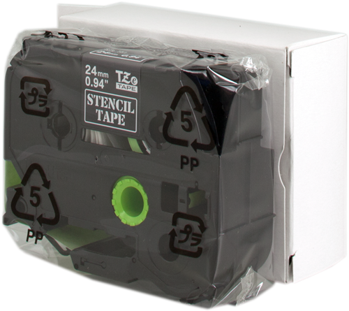 Brother STe-151 tape white on transparent