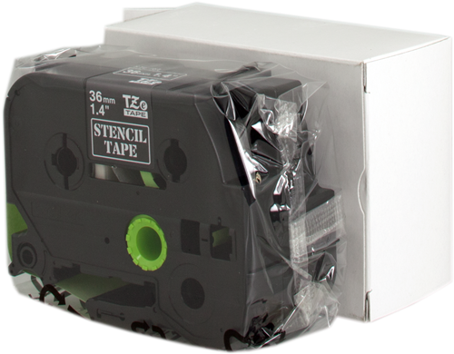 Brother STe-161 tape white on transparent