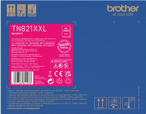 Brother TN-821XXLM magenta toner