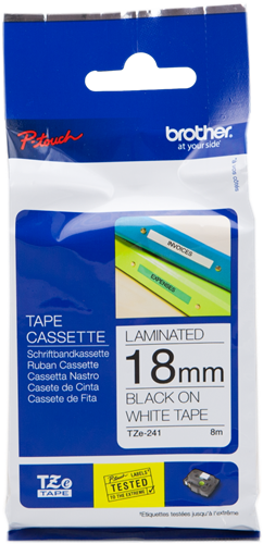 Brother TZe-241 tape black on white