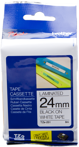 Brother TZe-251 tape black on white