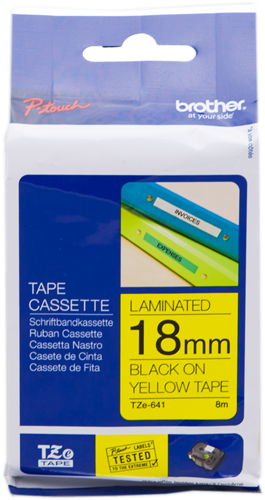 Brother TZe-641 tape black on yellow