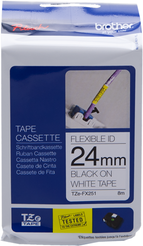 Brother TZe-FX251 tape black on white