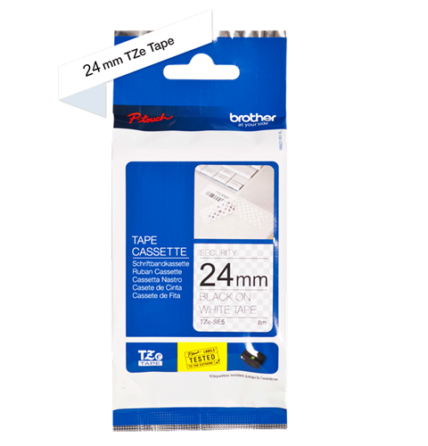 Brother TZe-SE5 tape black on white