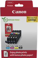 Canon CLI-526 black / cyan / magenta / yellow value pack