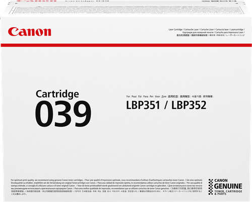 Canon 039 black toner