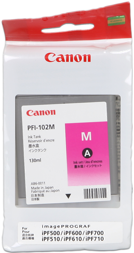 Canon PFI-102m magenta ink cartridge