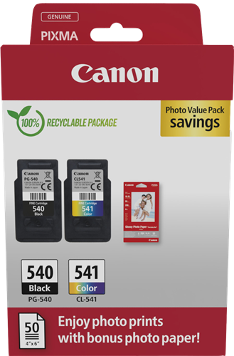 Canon PG-540+CL-541 black / more colours / White value pack