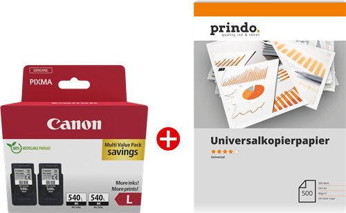 Canon PG-540L Twin MCVP black / White value pack