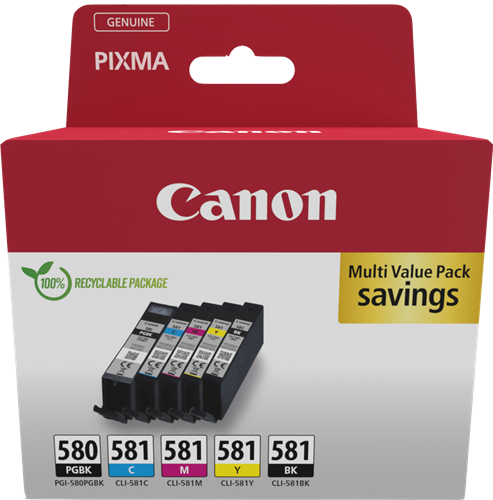 Canon PGI-580+CLI-581 multipack black / black / cyan / magenta / yellow