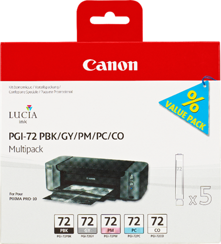 Canon PGI-72 multipack Black (photo) / blackphoto;cyanfoto;magentafoto;gray;transparent / blackphoto;cyanfoto;magentafoto;gray;transparent / Gray / clear