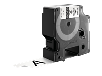 DYMO tape black on white