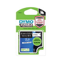 DYMO tape black on white