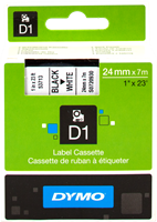 DYMO tape black on white