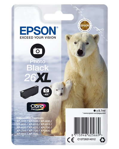 Epson 26 XL Black (photo) ink cartridge