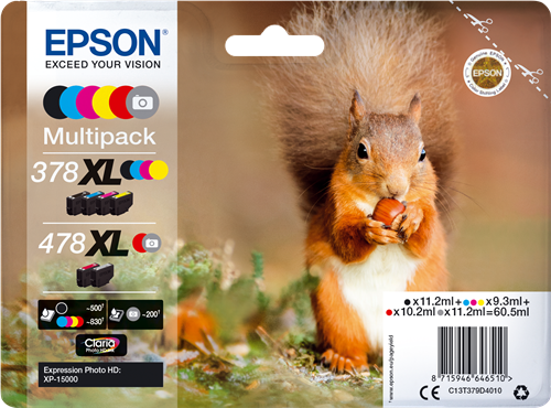 Epson 378XL+478XL multipack black / cyan / magenta / yellow / Red / Gray