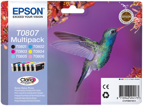 Epson T0807 multipack black / cyan / magenta / yellow / cyan (light) / magenta (light)
