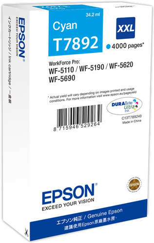 Epson T7892 XXL cyan ink cartridge