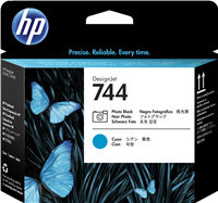 HP 744 printhead Black (photo) / cyan