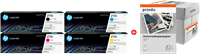 HP + Prindo Universal Papier 2500 Blatt black / cyan / magenta / yellow / White value pack 219X MCVP