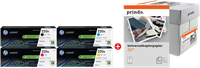 HP + Prindo Universal Papier 2500 Blatt black / cyan / magenta / yellow / White value pack 220A MCVP