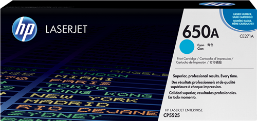 HP 650A cyan toner