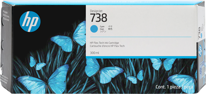 HP 738 cyan ink cartridge