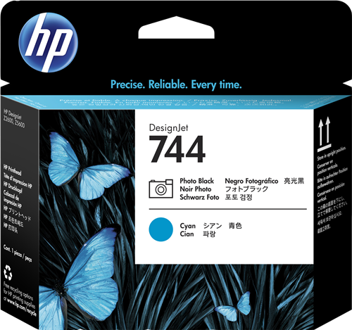 HP 744 printhead Black (photo) / cyan