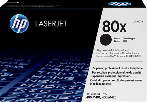 HP 80X black toner