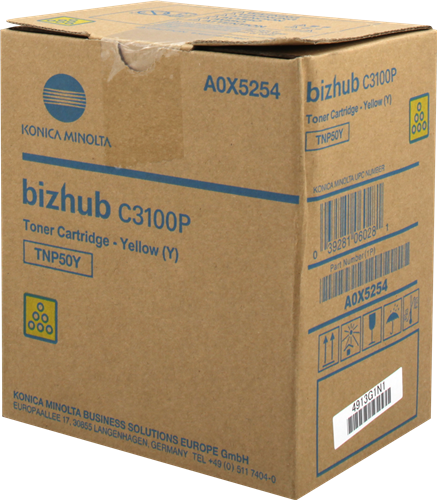 Konica Minolta TNP50Y yellow toner