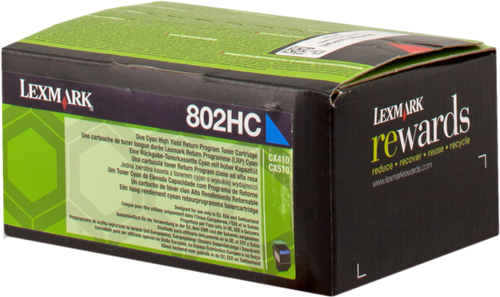 Lexmark 802HC cyan toner