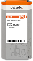 Prindo Basic tape black on silver