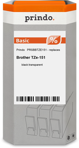 Prindo Basic tape black on transparent