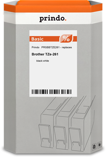 Prindo Basic tape black on white