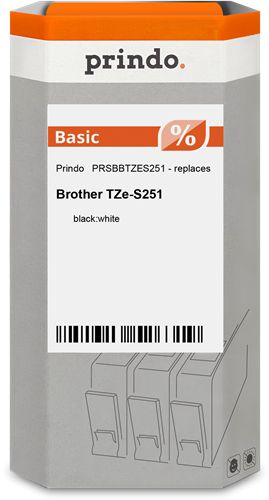 Prindo Basic tape black on white