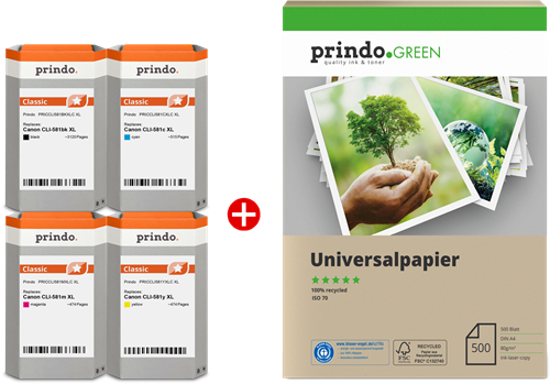 Prindo Classic black / cyan / magenta / yellow value pack