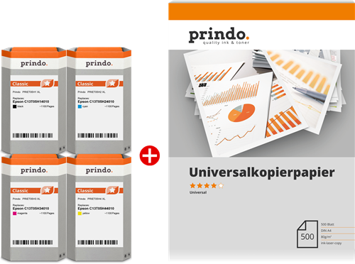 Prindo Classic XL black / cyan / magenta / yellow value pack